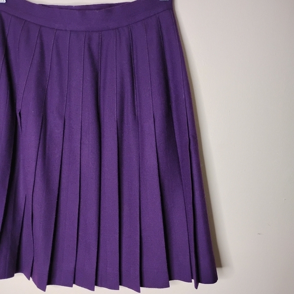 VTG Talbots Wool Wrap Skirt 6P Purple Made in USA - Picture 5 of 7